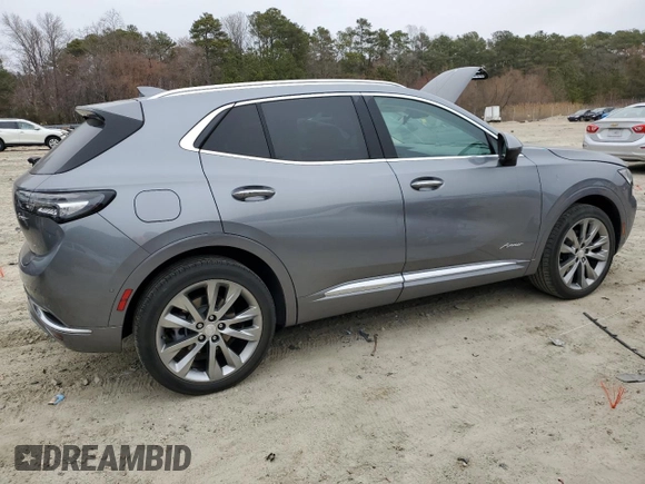 2021 Buick Envision Avenir with VIN LRBFZSR47MD196789, listed as a Copart auction lot 48787165 with 20,551 mi miles and Salvage Title. Bid and sale history available at carsss.com. Image 3.