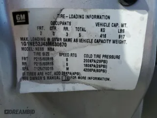 2003 Chevrolet Malibu LS with VIN 1G1NE52J43M630670, listed as a Copart auction lot 49866195 with 183,329 mi miles and Non Repairable. Bid and sale history available at carsss.com. Image 12.