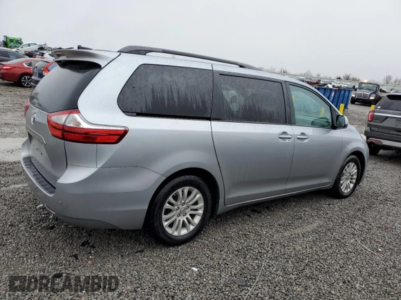 2016 Toyota Sienna XLE with VIN 5TDYK3DC1GS740781, listed as a Copart auction lot 51853925 with 132,599 mi miles and Salvage Title. Bid and sale history available at carsss.com. Image 3.