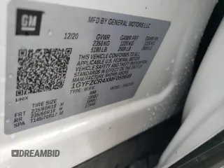 2021 Cadillac XT4 FWD Premium Luxury with VIN 1GYFZCR4XMF050649, listed as a Copart auction lot 58714445 with 33,233 mi miles and Non repairable. Bid and sale history available at DreamBid. Image 12.