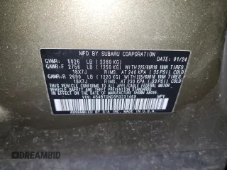 2024 Subaru Outback Limited XT with VIN 4S4BTGND5R3231469, listed as a Copart auction lot 88892495 with Not provided miles and Salvage title. Bid and sale history available at DreamBid. Image 15.