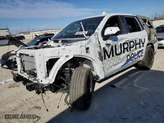 2024 Chevrolet Tahoe Commercial with VIN 1GNSCLEDXRR270446, listed as a Copart auction lot 46321395 with 0 mi miles and Salvage Title. Bid and sale history available at carsss.com. Image 1.