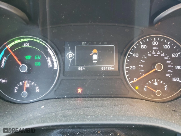 2017 Kia Optima Hybrid EX with VIN KNAGU4LE2H5010333, listed as a Copart auction lot 56947974 with 65,126 mi miles and Salvage Title. Bid and sale history available at carsss.com. Image 9.