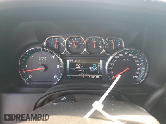 2015 Chevrolet Tahoe LTZ with VIN 1GNSCCKC2FR693500, listed as a Copart auction lot 60225195 with 206,210 mi miles and Salvage title. Bid and sale history available at DreamBid. Image 9.