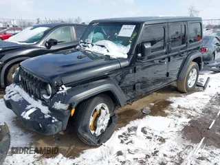 2022 Jeep Wrangler Unlimited Sport S with VIN 1C4HJXDN3NW132849, listed as a IAAI auction lot 41611023 with 47,770 mi miles. Bid and sale history available at carsss.com. Image 2.