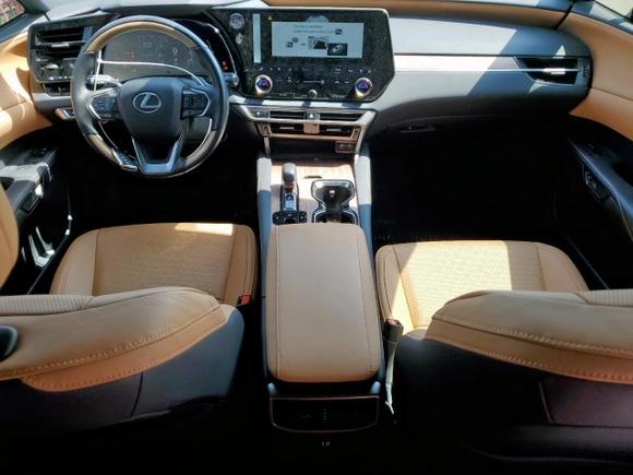 2023 Lexus RX 350 with VIN JTJCHMAA7P2002344, listed as a Copart auction lot 58018015 with 18,551 mi miles and Salvage title. Bid and sale history available at DreamBid. Image 8.