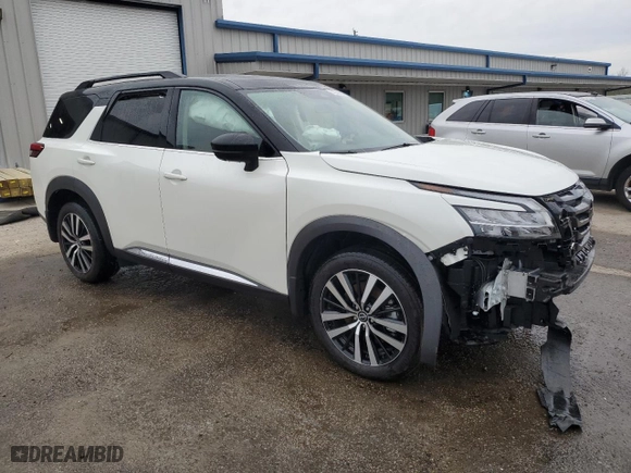 2024 Nissan Pathfinder Platinum with VIN 5N1DR3DH2RC279760, listed as a Copart auction lot 74944464 with 5,293 mi miles and Salvage Title. Bid and sale history available at carsss.com. Image 4.