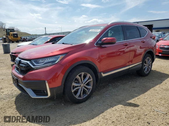 2021 Honda CR-V Touring with VIN 2HKRW2H98MH658016, listed as a Copart auction lot 54430955 with 32,382 mi miles and Salvage Title. Bid and sale history available at carsss.com. Image 1.