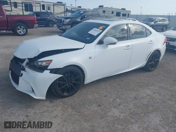 2015 Lexus IS 250 with VIN JTHBF1D23F5063645, listed as a IAAI auction lot 42032522 with 265,020 mi miles and . Bid and sale history available at carsss.com. Image 2.