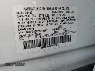 2023 Nissan ARIYA Evolve+ z VIN JN1DF0BB6PM709617, wystawiony jako Copart lot #43795565 z przebiegiem 13 012 mil mil oraz Nie do naprawy • Non repairable. Historia ofert i sprzedaży dostępna na DreamBid. Obrazek 13.