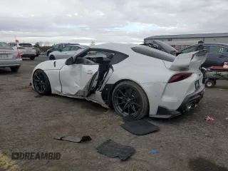 2023 Toyota GR Supra 3.0 with VIN WZ1DB0G09PW061258, listed as a Copart auction lot 77875554 with 0 mi miles and Salvage Title. Bid and sale history available at carsss.com. Image 2.