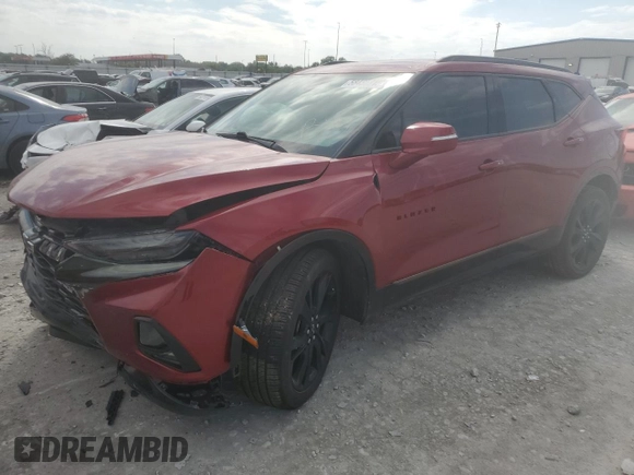 2021 Chevrolet Blazer RS with VIN 3GNKBKRS8MS513361, listed as a Copart auction lot 58430315 with 79,738 mi miles and Clean title. Bid and sale history available at DreamBid. Image 1.