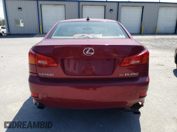 2007 Lexus IS 250 with VIN JTHCK262572010466, listed as a Copart auction lot 54299585 with 182,238 mi miles and Clean Title. Bid and sale history available at carsss.com. Image 6.