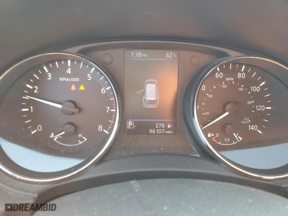 2018 Nissan Rogue S with VIN 5N1AT2MT3JC803019, listed as a Copart auction lot 46023025 with 96,107 mi miles and Salvage Title. Bid and sale history available at carsss.com. Image 9.