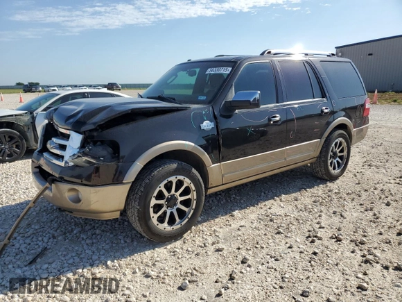 2014 Ford Expedition King Ranch z VIN 1FMJU1J50EEF14834, wystawiony jako Copart lot #56330715 z przebiegiem 159 420 mil mil oraz Szkoda całkowita • Salvage title. Historia ofert i sprzedaży dostępna na DreamBid. Obrazek 1.