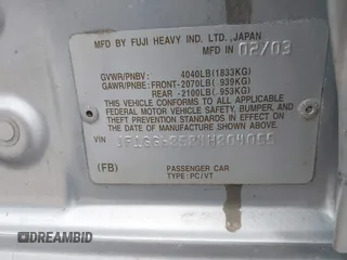 2004 Subaru Impreza Outback Special Sports с VIN JF1GG68584H804055, выставлен на аукционе IAAI как лот 42172556 с пробегом 101 277 миль миль и . История ставок и продаж доступна на DreamBid. Изображение 9.
