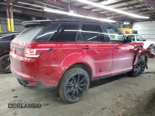 2016 Land Rover Range Rover Sport SVR with VIN SALWZ2EFXGA123133, listed as a Copart auction lot 89399755 with 80,768 mi miles and Salvage title. Bid and sale history available at DreamBid. Image 3.