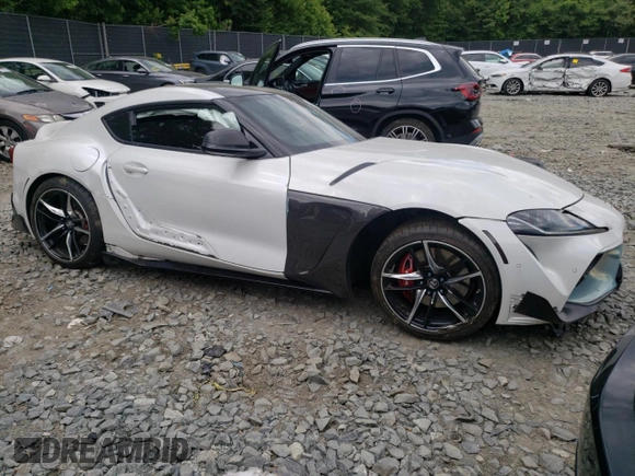 2020 Toyota Supra 3.0 with VIN WZ1DB4C03LW025590, listed as a Copart auction lot 58242644 with Not provided miles and Salvage title. Bid and sale history available at DreamBid. Image 4.