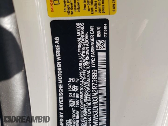 2022 MINI Hardtop Cooper S with VIN WMW53DH03N2R73889, listed as a Copart auction lot 88246445 with 18,111 mi miles and Salvage Title. Bid and sale history available at DreamBid. Image 12.