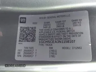2022 Chevrolet Colorado 2WD LT z VIN 1GCHSCEA3N1158107, wystawiony jako IAAI lot #42014741 z przebiegiem 47 661 mil mil oraz . Historia ofert i sprzedaży dostępna na DreamBid. Obrazek 9.