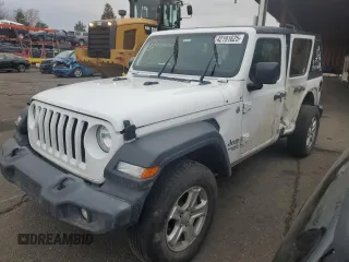 2019 Jeep Wrangler Unlimited Sport with VIN 1C4HJXDG0KW506153, listed as a Copart auction lot 42191625 with 81,954 mi miles and Salvage title. Bid and sale history available at DreamBid. Image 1.