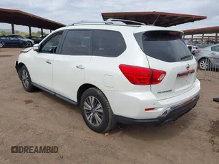 2017 Nissan Pathfinder SV with VIN 5N1DR2MMXHC668443, listed as a IAAI auction lot 42020905 with 109,417 mi miles. Bid and sale history available at carsss.com. Image 3.