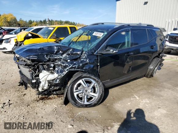 2019 GMC Terrain SLT with VIN 3GKALVEV1KL114161, listed as a Copart auction lot 76381154 with 35,638 mi miles and Salvage Title. Bid and sale history available at carsss.com. Image 1.