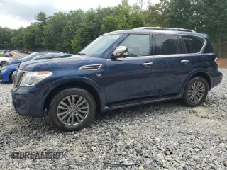 2019 Nissan Armada Platinum with VIN JN8AY2NEXK9759206, listed as a Copart auction lot 58602094 with 78,525 mi miles and Salvage Title. Bid and sale history available at carsss.com. Image 1.