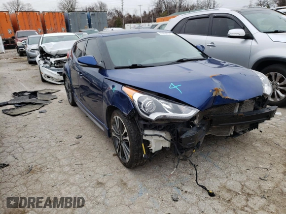 2016 Hyundai Veloster Turbo with VIN KMHTC6AE3GU276012, listed as a Copart auction lot 37892833 with 82,797 mi miles. Bid and sale history available at carsss.com. Image 4.