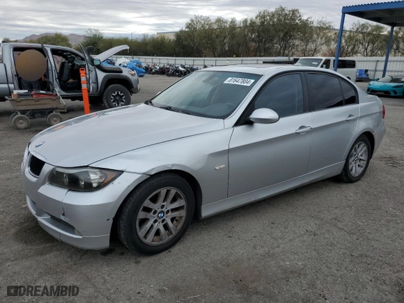 2006 BMW 3 Series 325i with VIN WBAVB17526NK38416, listed as a Copart auction lot 81647804 with 198,043 mi miles and Salvage Title. Bid and sale history available at carsss.com. Image 1.