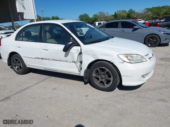 2004 Honda Civic LX with VIN 2HGES16544H629370, listed as a IAAI auction lot 41828061 with 267,279 mi miles. Bid and sale history available at carsss.com. Image 1.