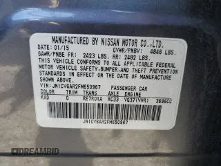2015 Infiniti Q40 with VIN JN1CV6AR2FM650967, listed as a Copart auction lot 78579284 with 177,292 mi miles and Salvage Title. Bid and sale history available at carsss.com. Image 14.