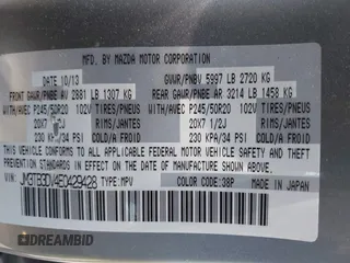 2014 Mazda CX-9 Grand Touring z VIN JM3TB3DV4E0429428, wystawiony jako IAAI lot #42094028 z przebiegiem 147 294 mil mil oraz . Historia ofert i sprzedaży dostępna na DreamBid. Obrazek 9.