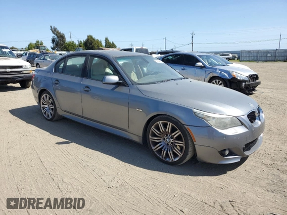 2008 BMW 5 Series 550i with VIN WBANW53598CT51425, listed as a Copart auction lot 54064475 with 124,391 mi miles and Clean Title. Bid and sale history available at carsss.com. Image 4.