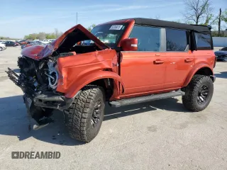 2023 Ford Bronco with VIN 1FMEE5DP9PLB54366, listed as a Copart auction lot 53249415 with 13,965 mi miles and Salvage title. Bid and sale history available at DreamBid. Image 1.
