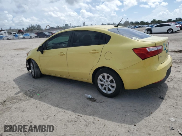 2016 Kia Rio LX with VIN KNADM4A35G6539630, listed as a Copart auction lot 65754674 with 87,478 mi miles and Salvage Title. Bid and sale history available at DreamBid. Image 2.