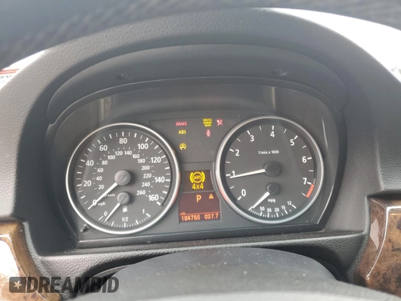 2007 BMW 3 Series 328xi with VIN WBAVC935X7KX53295, listed as a Copart auction lot 45851625 with 184,765 mi miles and Salvage Title. Bid and sale history available at carsss.com. Image 9.