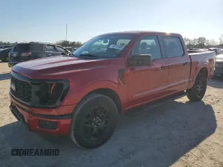 2024 Ford F-150 STX with VIN 1FTEW2KP7RKD11422, listed as a Copart auction lot 48724505 with 1,739 mi miles and Salvage Title. Bid and sale history available at carsss.com. Image 1.