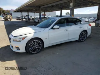 2017 Infiniti Q50 3.0t Premium with VIN JN1EV7AP1HM737016, listed as a Copart auction lot 52825655 with 98,776 mi miles and Salvage Title. Bid and sale history available at carsss.com. Image 1.
