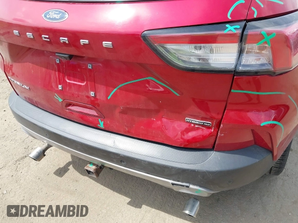 2021 Ford Escape Titanium Hybrid with VIN 1FMCU9DZ9MUA15184, listed as a IAAI auction lot 42093809 with 48,983 mi miles and . Bid and sale history available at DreamBid. Image 6.