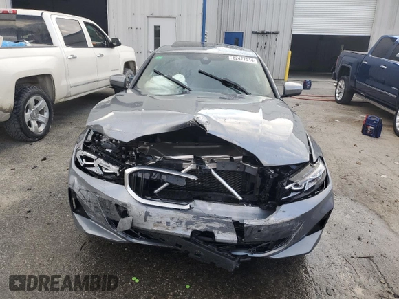 2024 BMW 3 Series 330i with VIN 3MW69FF07R8E53350, listed as a Copart auction lot 82477514 with 0 mi miles and Salvage Title. Bid and sale history available at carsss.com. Image 5.