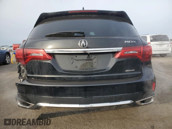 2017 Acura MDX w/Advance Pkg with VIN 5FRYD4H81HB001548, listed as a Copart auction lot 45001065 with 65,888 mi miles and Salvage Title. Bid and sale history available at carsss.com. Image 6.