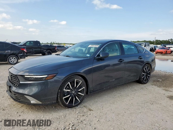 2023 Honda Accord Touring z VIN 1HGCY2F8XPA033379, wystawiony jako Copart lot #60023835 z przebiegiem 20 195 mil mil oraz Szkoda całkowita • Salvage title. Historia ofert i sprzedaży dostępna na DreamBid. Obrazek 1.