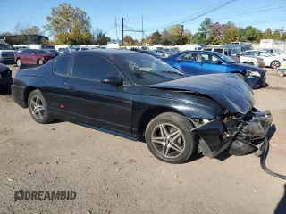 2003 Chevrolet Monte Carlo SS with VIN 2G1WX12K739423168, listed as a Copart auction lot 76147104 with 134,124 mi miles and Salvage Title. Bid and sale history available at carsss.com. Image 4.