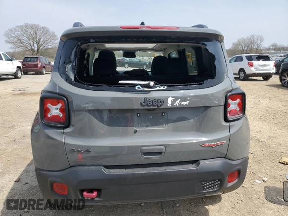 2021 Jeep Renegade Trailhawk with VIN ZACNJDC14MPN35358, listed as a Copart auction lot 54552595 with 10,702 mi miles and Salvage title. Bid and sale history available at DreamBid. Image 6.
