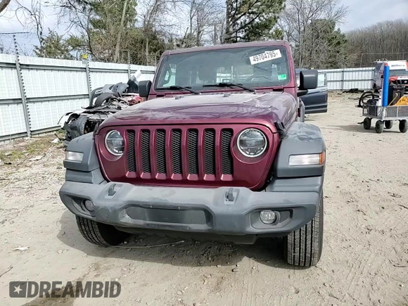 2022 Jeep Wrangler Unlimited Sport S with VIN 1C4HJXDG5NW120932, listed as a Copart auction lot 49704795 with 60,514 mi miles and Salvage Title. Bid and sale history available at DreamBid. Image 12.