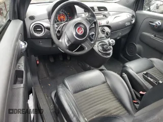 2014 FIAT 500 Sport with VIN 3C3CFFBR7ET267631, listed as a Copart auction lot 82002614 with 65,209 mi miles and Salvage Title. Bid and sale history available at carsss.com. Image 8.