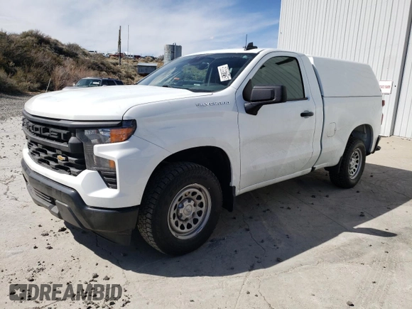 2023 Chevrolet Silverado 1500 Work Truck with VIN 3GCNAAEK9PG362868, listed as a Copart auction lot 50697215 with 110,597 mi miles and Clean Title. Bid and sale history available at carsss.com. Image 1.