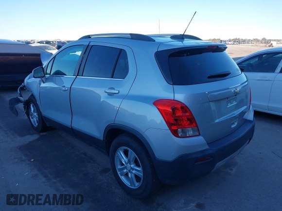 2015 Chevrolet Trax LT with VIN 3GNCJLSB1FL255205, listed as a IAAI auction lot 41392794 with 1 mi miles. Bid and sale history available at carsss.com. Image 3.