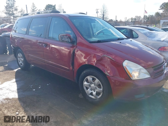 2008 Kia Sedona LX with VIN KNDMB233986222686, listed as a IAAI auction lot 41370167 with 216,383 mi miles. Bid and sale history available at carsss.com. Image 6.